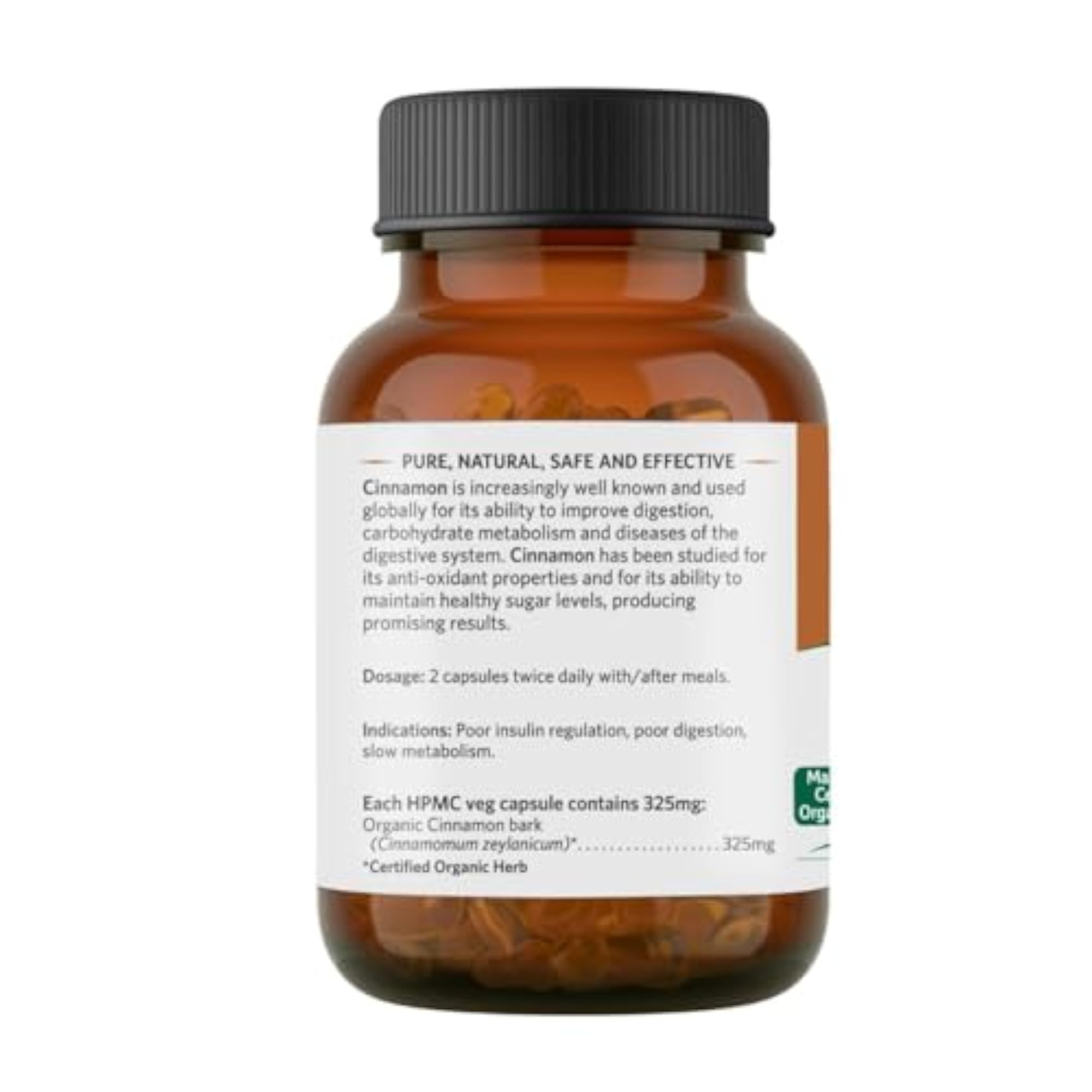 A TATA Product - Organic Cinnamon - 60 Veg Capsules